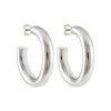Machete 1" Perfect Hoops In Silver THE SPOTLIGHT