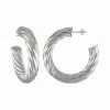 Machete 1.5" Twist Hoops In Silver