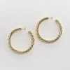 Machete Jewelry 2.5" Twist Hoops In 14K Gold