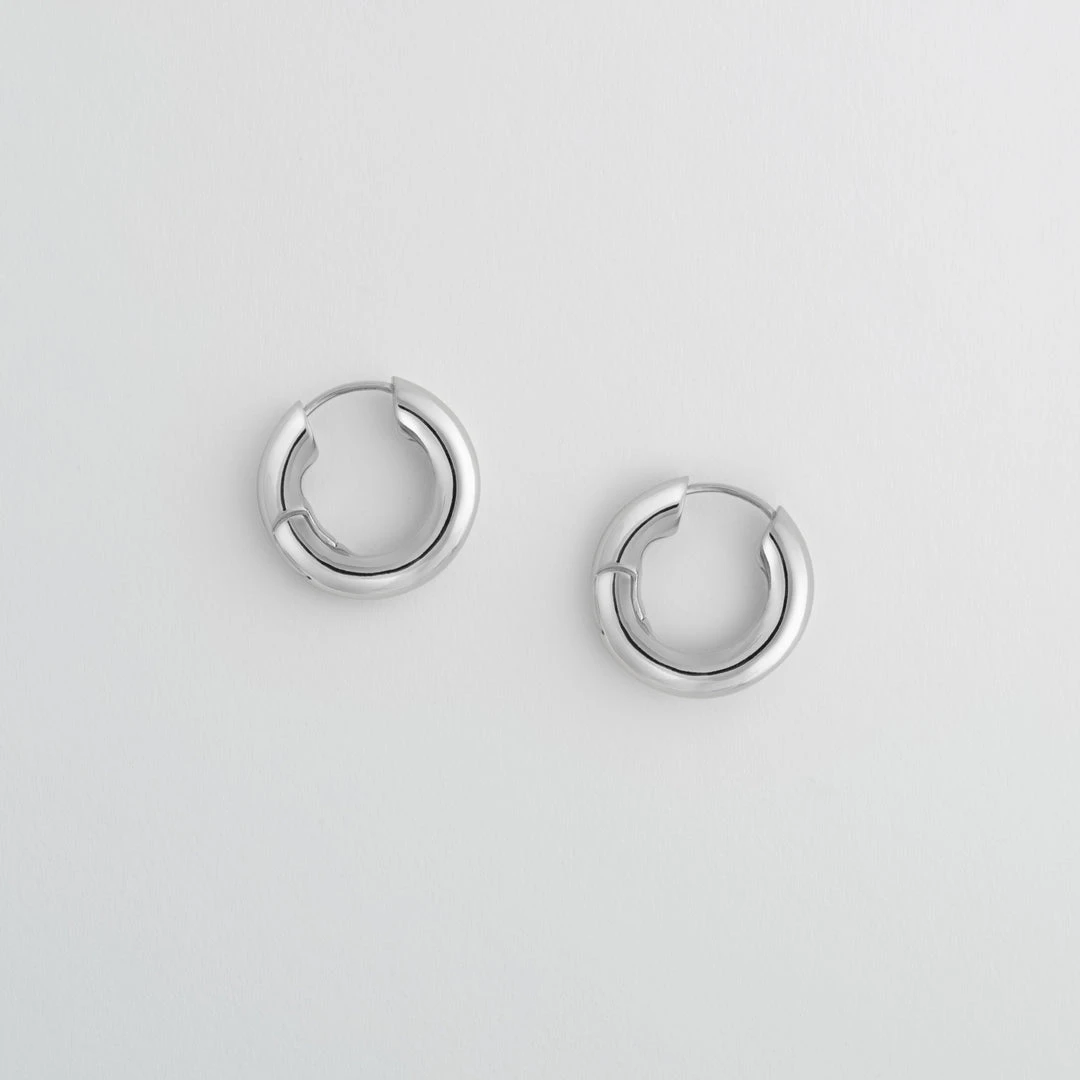 Machete Build Your Own: Charm Hoops Chunky Hoops In Silver 3 Machete Build Your Own: Charm Hoops Chunky Hoops In Silver