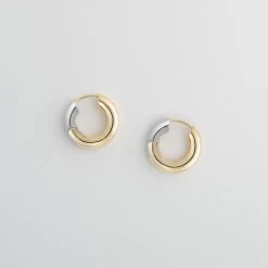 Machete Chunky Hoops In 3/4 Gold Build Your Own: Charm Hoops