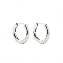 Machete Hinge Hoops In Silver
