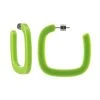 Machete Midi Square Hoops In Neon Green Jewelry 2 Machete Midi Square Hoops In Neon Green Jewelry