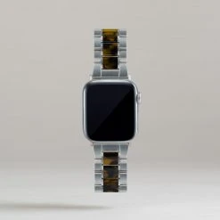 Machete Apple Watch Band In Stainless Steel & Classic Tortoise Tech