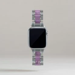 Machete Apple Watch Band In Stainless Steel & Orchid
