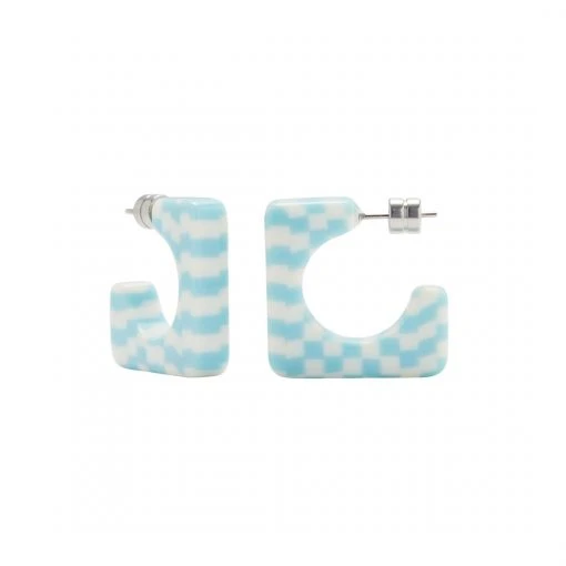 Machete Atlas Hoops In Blue Checker Summer SALE 2 Machete Atlas Hoops In Blue Checker Summer SALE
