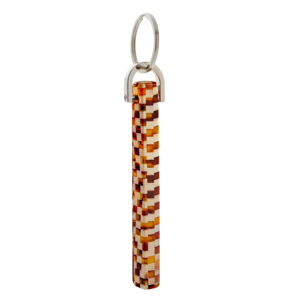 Machete Bar Keychain In Tortoise Checker 4 Machete Bar Keychain In Tortoise Checker