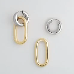 Machete Build Your Own: Charm Hoops Chunky Hoops And Oval Link Charms In Gold
