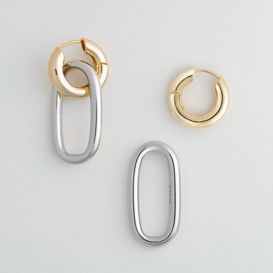 Machete Build Your Own: Charm Hoops Chunky Hoops And Oval Link Charms In Silver 3 Machete Build Your Own: Charm Hoops Chunky Hoops And Oval Link Charms In Silver