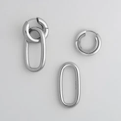 Machete Build Your Own: Charm Hoops Chunky Hoops And Oval Link Charms In Silver
