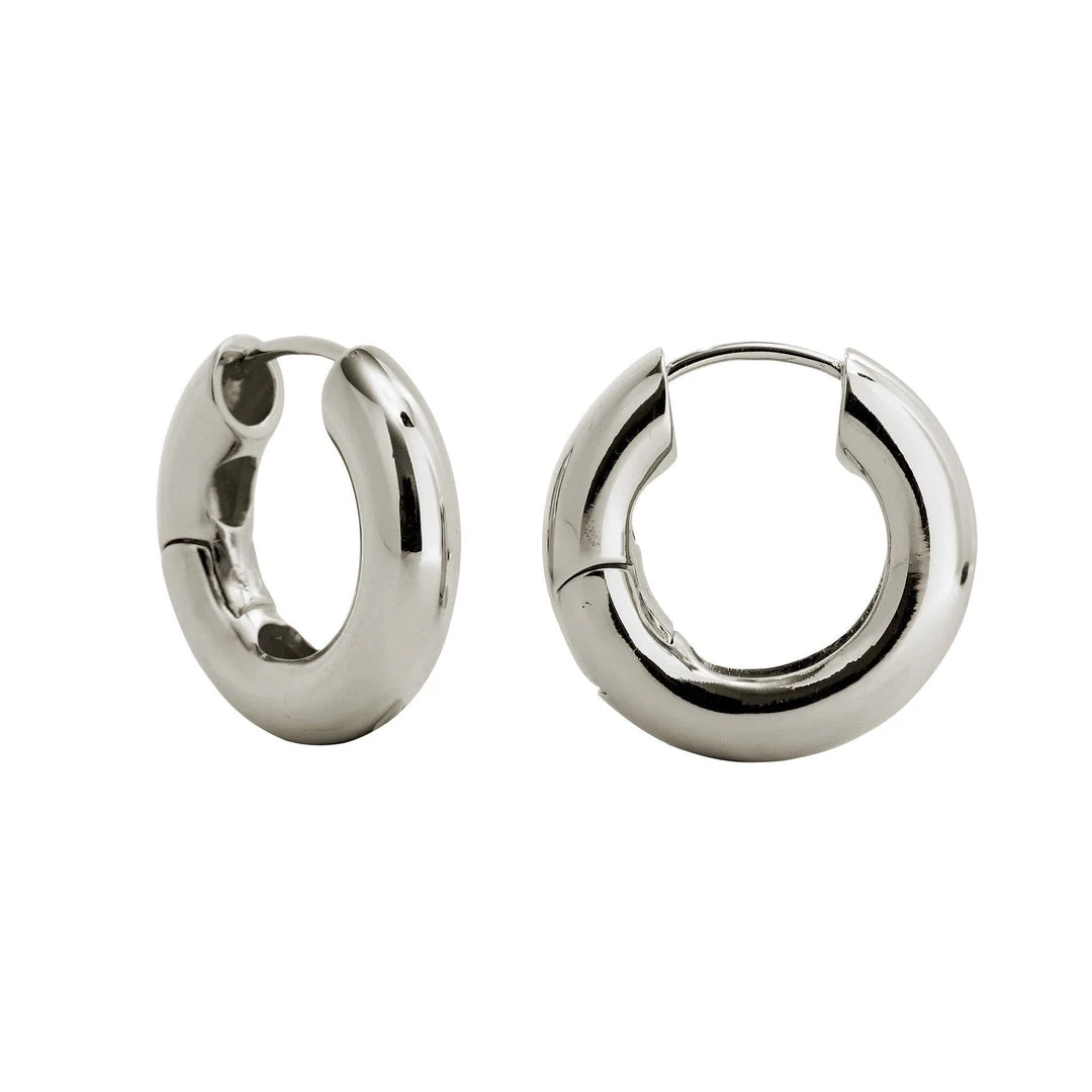 Machete Build Your Own: Charm Hoops Chunky Hoops In Silver 4 Machete Build Your Own: Charm Hoops Chunky Hoops In Silver