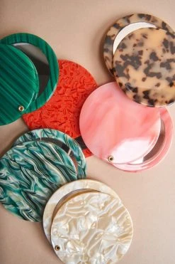 Machete Circle Mirror In Tortoise Checker