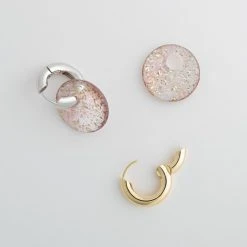 Machete Disc Charms In Glitter Build Your Own: Charm Hoops