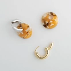 Machete Disc Charms In Mango Tortoise Build Your Own: Charm Hoops
