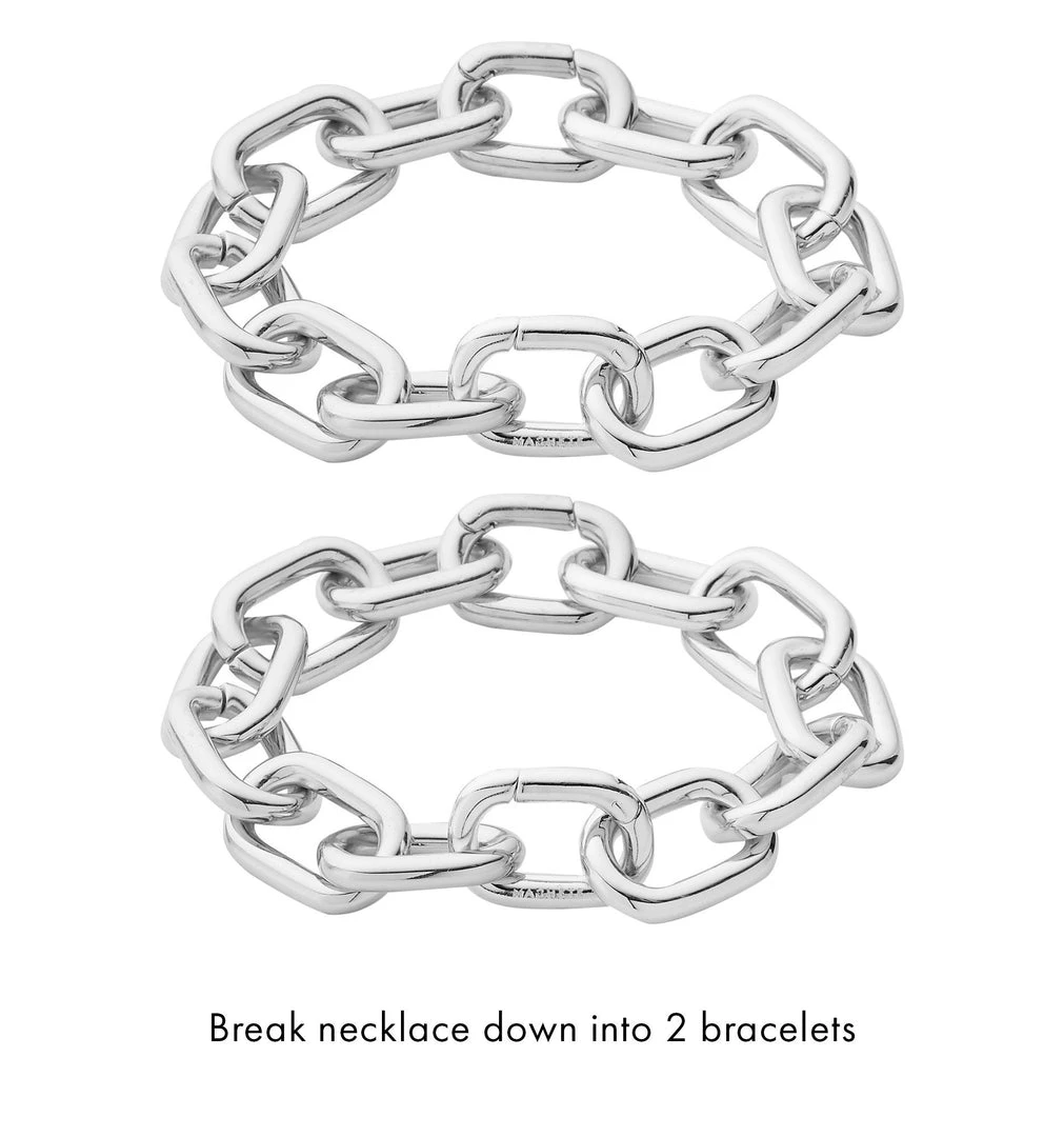 Machete Interchangeable Link Necklace In Silver 5 Machete Interchangeable Link Necklace In Silver