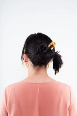 Machete Checker Mania French Hair Pin In Blue Checker