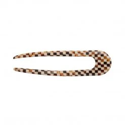 Machete Checker Mania French Hair Pin In Tortoise Checker