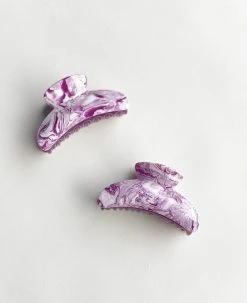 Machete Grande Heirloom Claw In Marbled Orchid