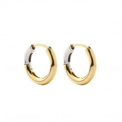 Machete Jewelry Hinge Hoops In 3/4 Gold