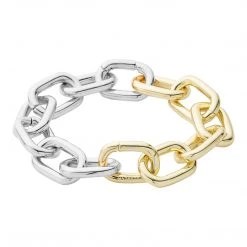 Machete Interchangeable Link Bracelet In Gold + Silver Split THE SPOTLIGHT