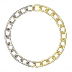 Machete Interchangeable Link Necklace In Gold And Silver Split