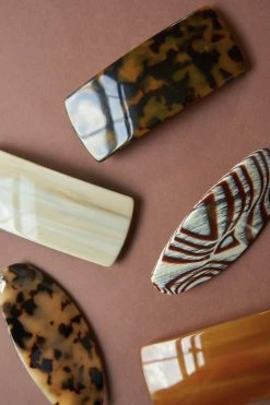 Machete Jumbo Oval Clip In Amber