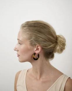 Machete Jewelry Kate Hoops In Classic Tortoise