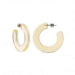 Machete Kate Hoops In Clear Yellow Jewelry