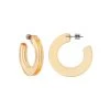 Machete Jewelry Kate Hoops In Clear Tangerine