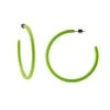 Machete Jewelry Large Hoops In Neon Green