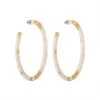 Machete Large Hoops In Taupe Shell Summer SALE