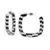 Machete Midi Square Hoops In Bizarre Checker Checker Mania