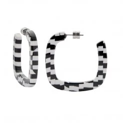 Machete Midi Square Hoops In Bizarre Checker Checker Mania