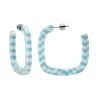 Machete Midi Square Hoops In Blue Checker THE SPOTLIGHT 2 Machete Midi Square Hoops In Blue Checker THE SPOTLIGHT