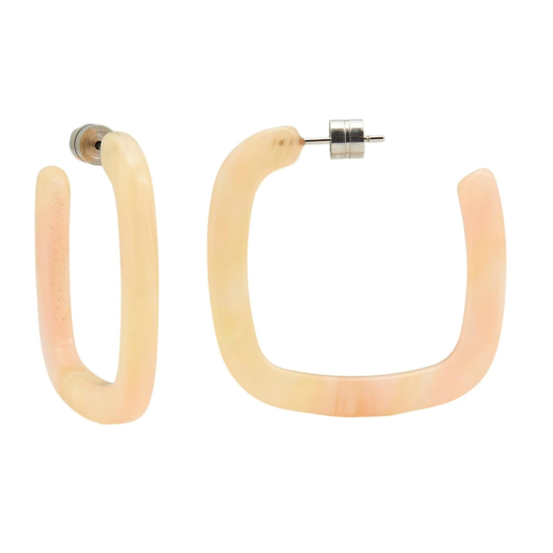 Machete Midi Square Hoops In Dahlia Summer SALE 3 Machete Midi Square Hoops In Dahlia Summer SALE