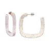 Machete Jewelry Midi Square Hoops In Glitter