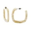 Machete Midi Square Hoops In Ivory Jewelry