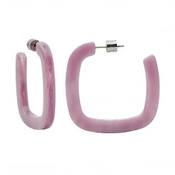 Machete Midi Square Hoops In Orchid