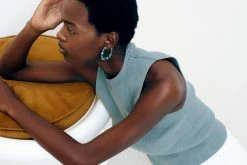 Machete THE SPOTLIGHT Midi Square Hoops In Stromanthe