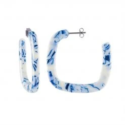 Machete THE SPOTLIGHT Midi Square Hoops In Toile