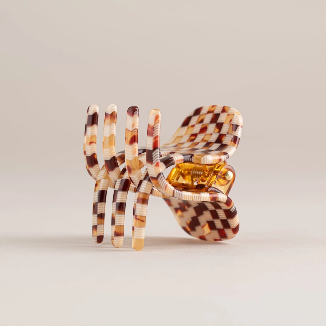 Machete Mini Claw In Tortoise Checker 4 Machete Mini Claw In Tortoise Checker