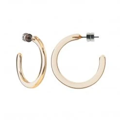 Machete Jewelry Mini Hoops In Clear Tangerine