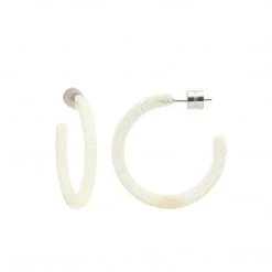 Machete Mini Hoops In Cream Dot