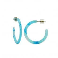 Machete Jewelry Mini Hoops In French Coast Blue
