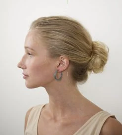 Machete Jewelry Mini Hoops In Jadeite Green