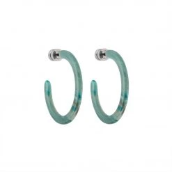 Machete Jewelry Mini Hoops In Jadeite Green