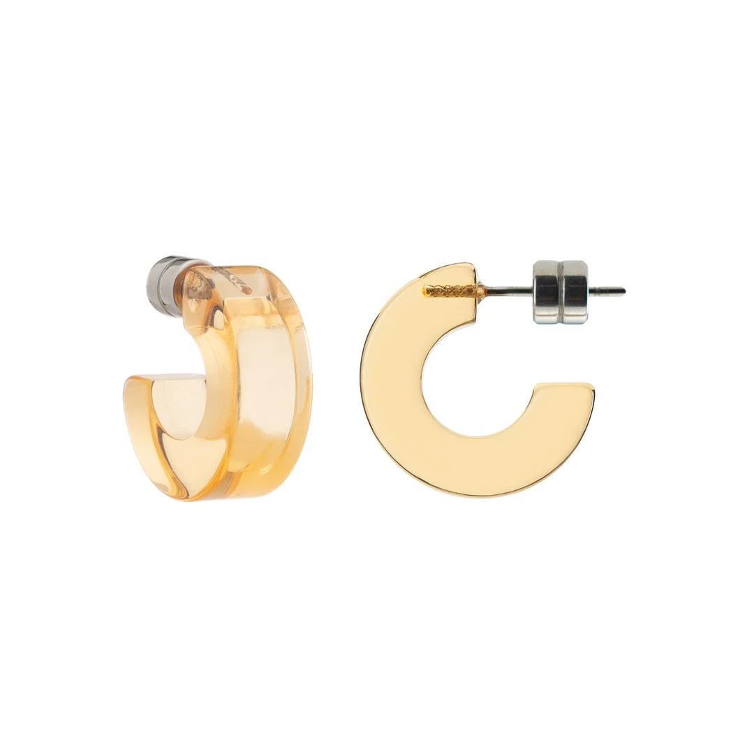 Machete Jewelry Muse Hoops In Clear Tangerine 5 Machete Jewelry Muse Hoops In Clear Tangerine