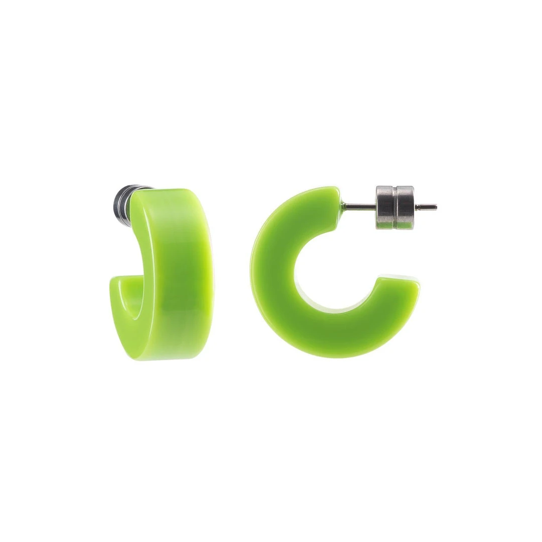 Machete Jewelry Muse Hoops In Neon Green 3 Machete Jewelry Muse Hoops In Neon Green