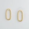 Machete Oval Link Charms In Gold Build Your Own: Charm Hoops