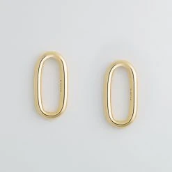 Machete Oval Link Charms In Gold Build Your Own: Charm Hoops